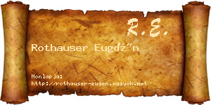 Rothauser Eugén névjegykártya